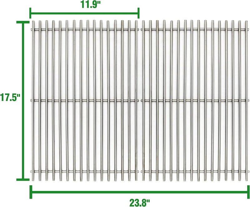 LOCVCDA 17.5" Stainless Steel 7639 Gas Grill Grates for Weber Spirit 300 Series, Spirit 700, Genesis Silver B/C, Genesis Silver B & C, Genesis Gold B & C, Genesis Platinum B & C, Genesis 1000-3500 - Image 2